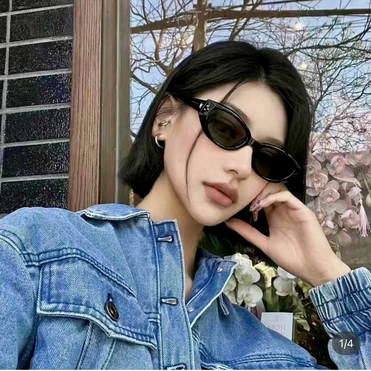 Picture of 2024 Explosions GM Plate Sunglasses Women's Slim Little Red Riding Book Star Same Style Dada Sunglasses Korean Style Void Fashion