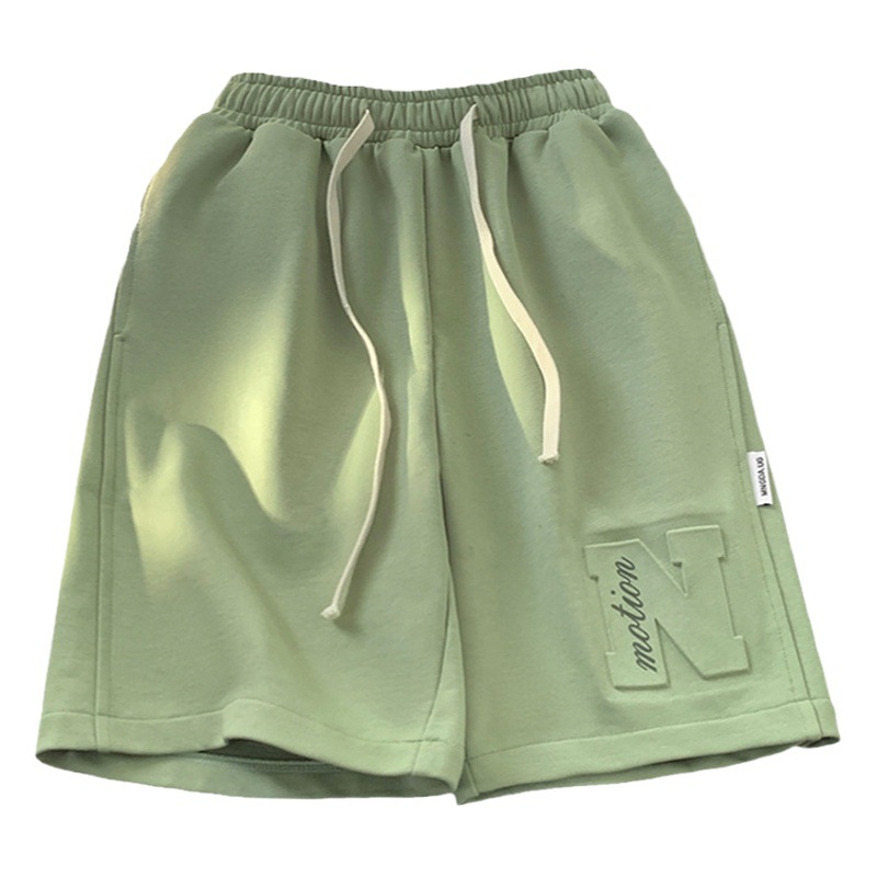 2023 casual sports shorts women's summer New loose meat-covering A- line pants straight wide-leg pants cropped pants