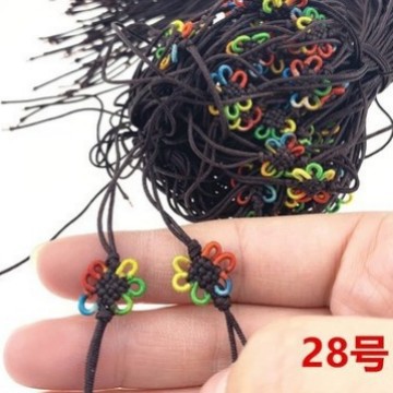 Picture of A line Square flower small Chinese knot greeting card invitation card craft sling accessories hand-woven Jade line small knot gift box ornaments