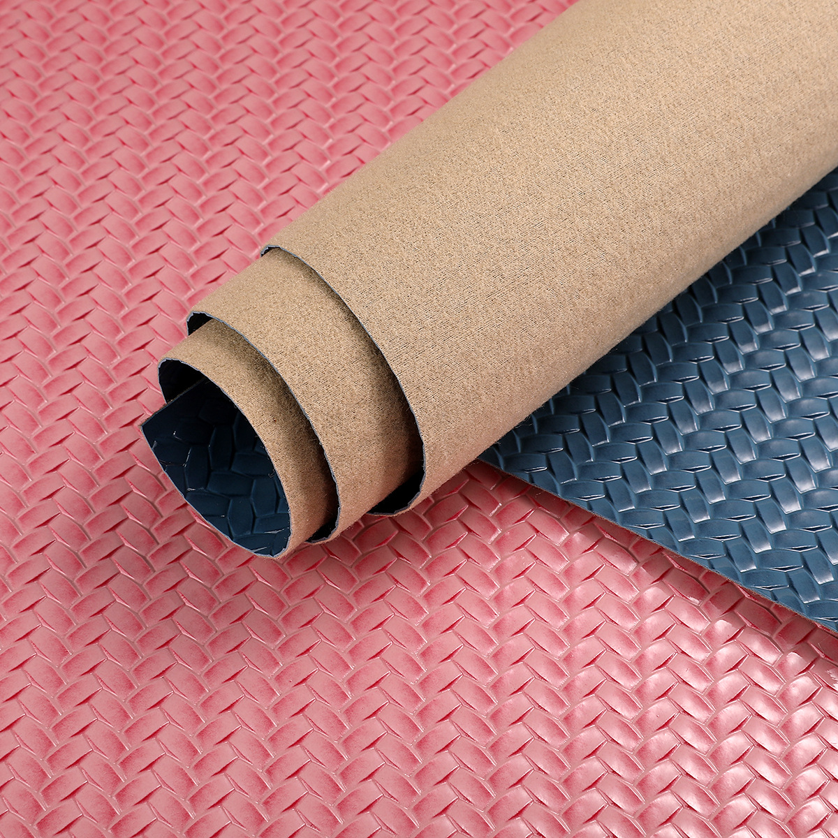 Plaid woven pvc artificial leather 1.1 thick shiny woven leather bag net red envelope raw material X20