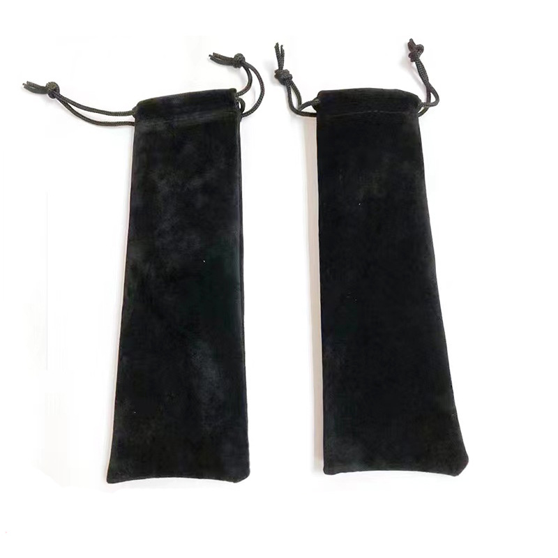 7x 25 black flannel bundle pocket selfie stick fan storage dust bag gift storage bag flocking cloth drawstring bag