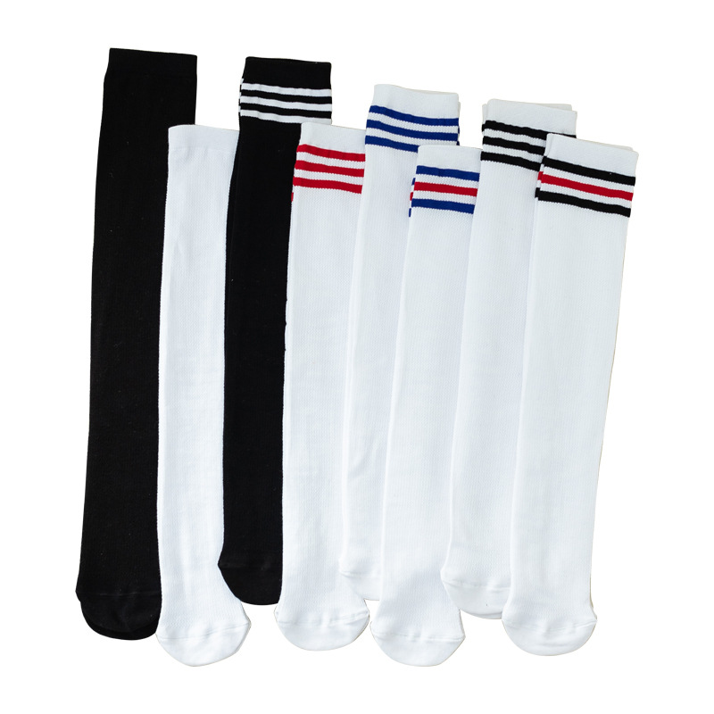 Picture of Girls' Long Stockings Summer Thin Children's Mid-tube Over-the-knee Football Socks Korean Style College Style Student Girls' Long-leg Socks