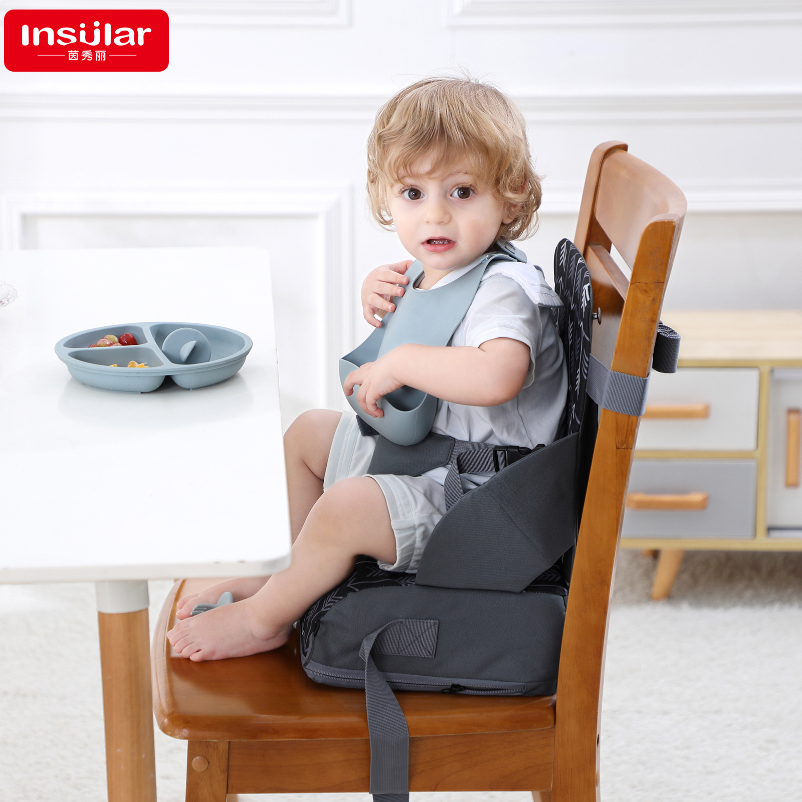 Portable Folding Baby Seat Booster Cushion Baby Dining Chair Booster Cushion Child Seat Supplies