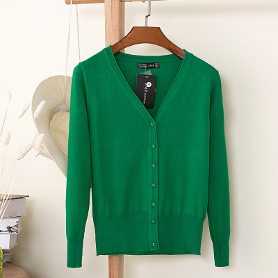 Picture of Foreign trade export spring and autumn loose sweater sweater top women's cardigan thin spring and autumn long sleeve coat