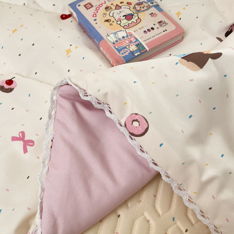 Picture of Class A Maternal and Infant Grade Summer Quilt Lace Summer Cool Quilt Summer Air-conditioning Quilt Double Washed Cotton Quilt Core Children's Thin Quilt Ins
