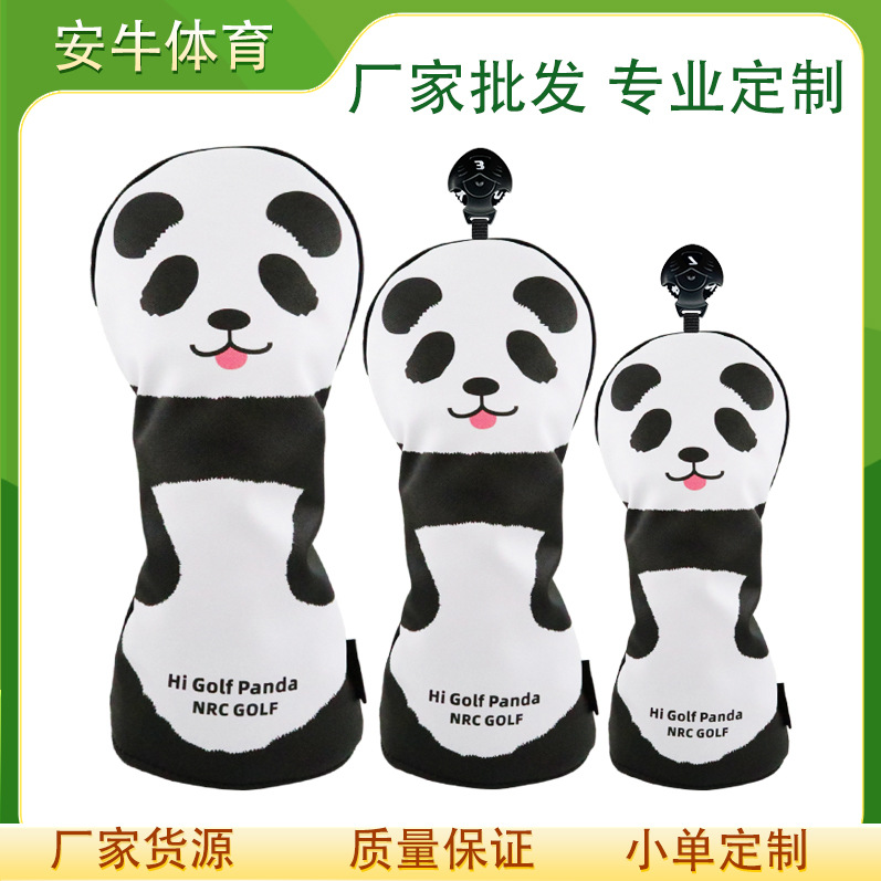 Cross-border adult manufacturers wholesale golf club protective cover cap cover pole cover high-end panda sports suit