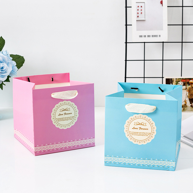Blue Pink Gift Bag Prince Princess Tote Bag Baking Packaging Bag Plus Large Gift Bag