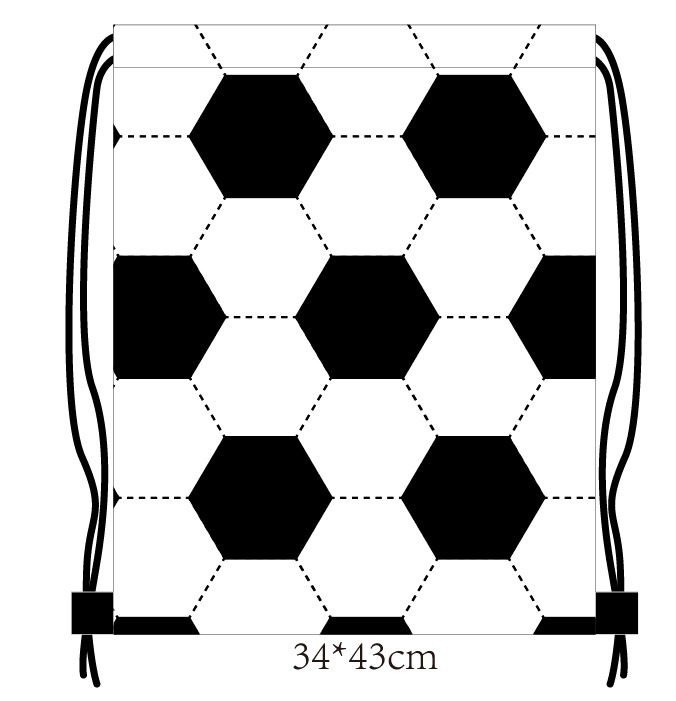 Picture of Football World Cup Backpack Drawstring Backpack Bag Portable Storage Bag Polyester Amazon Drawstring Bag Drawstring Pocket Ready in Stock