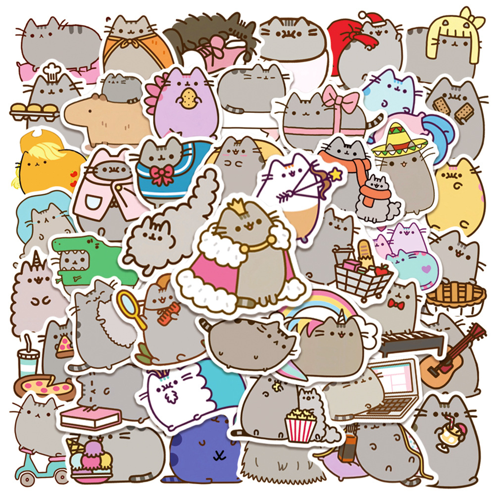 Picture of 50 pieces of fat Chihuahua stickers hand account laptop ipad water cup waterproof decorative graffiti stickers wholesale