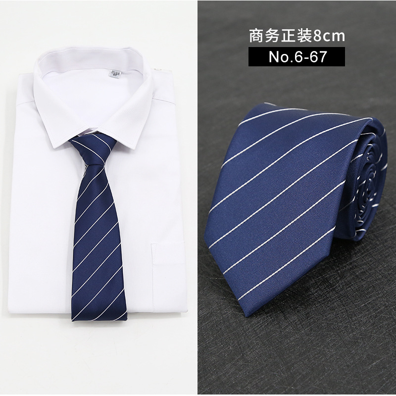 Picture of New Style Tie Men's Formal Business Casual Simple Style Solid Color Striped Arrow-Shaped Tie Manufacturer Ready Stock Wholesale