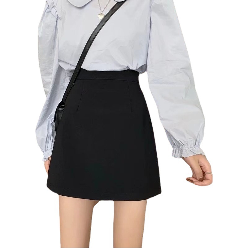 Spring and Summer 2023 New High Waist Slimming Bag Skirt Black Suit Skirt Short Small Men's Workwear Skirt