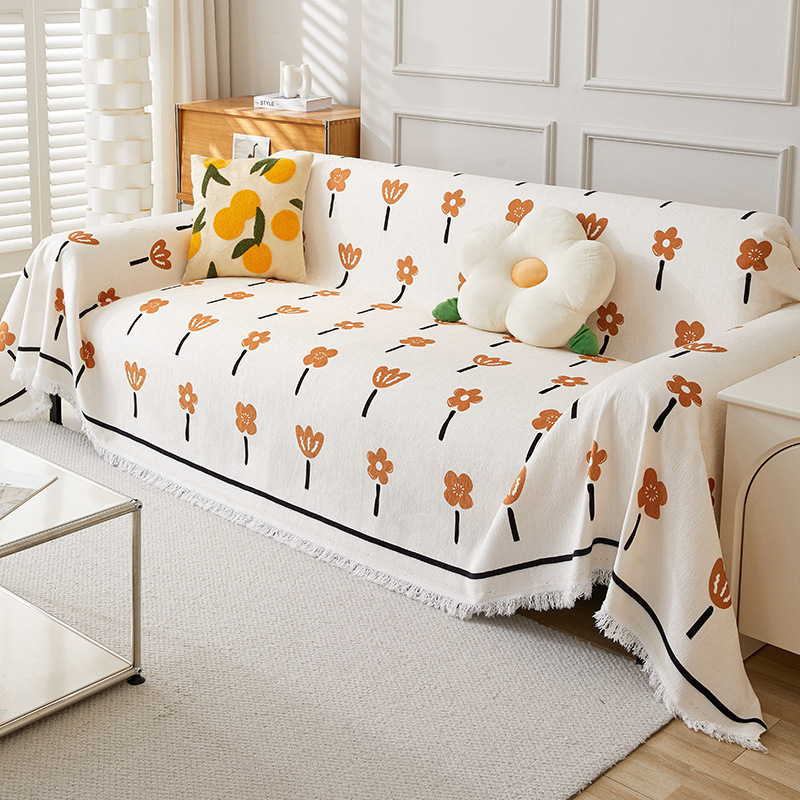 Picture of Sofa Cover Internet Popular Ins Sofa Cushion Cover Towel Anti-Cat Scratch Four Seasons Universal Sofa Cover Multi-Functional Non-Slip Cover Blanket