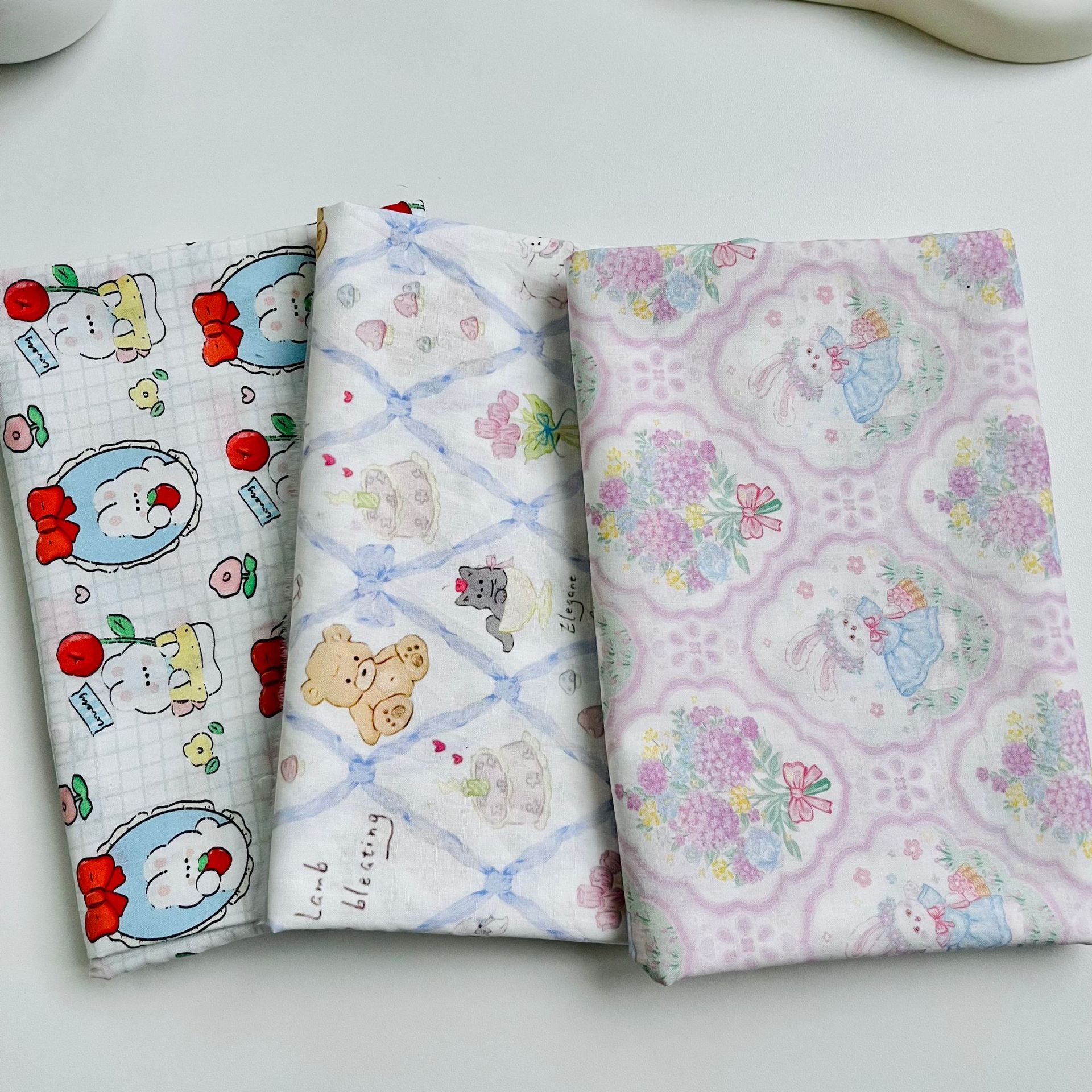 Picture of Cotton 60-Count Digital Printed Fabric, Cute Cartoon Pattern, Bags, Home Clothes, Dress and Shirt Fabrics