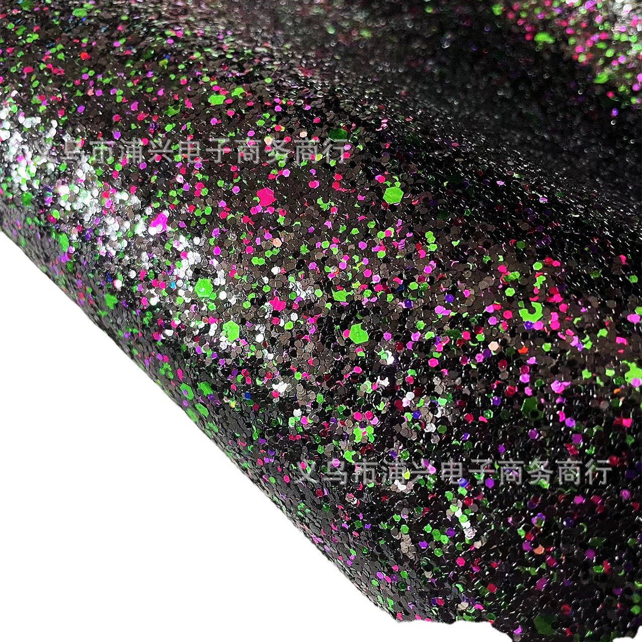 Picture of Pu Leather Glitter Coarse Powder Glitter Fabric Glitter Fabric Large and Small Hexagonal Pieces