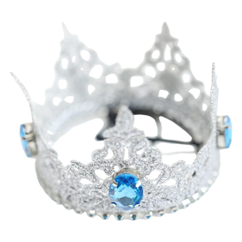 Children's Frozen Princess Crown Hair Accessories Birthday Gold and Silver Line Stereo Lace Hair Band Hair Band Rhinestone 2021 Spring