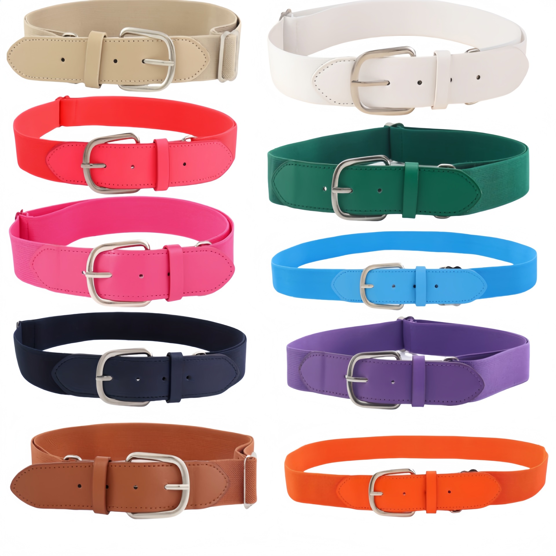 Youth Elastic Baseball Belt Elastic Softball Elastic Belt Student Sports Belt Alloy Belt Wholesale