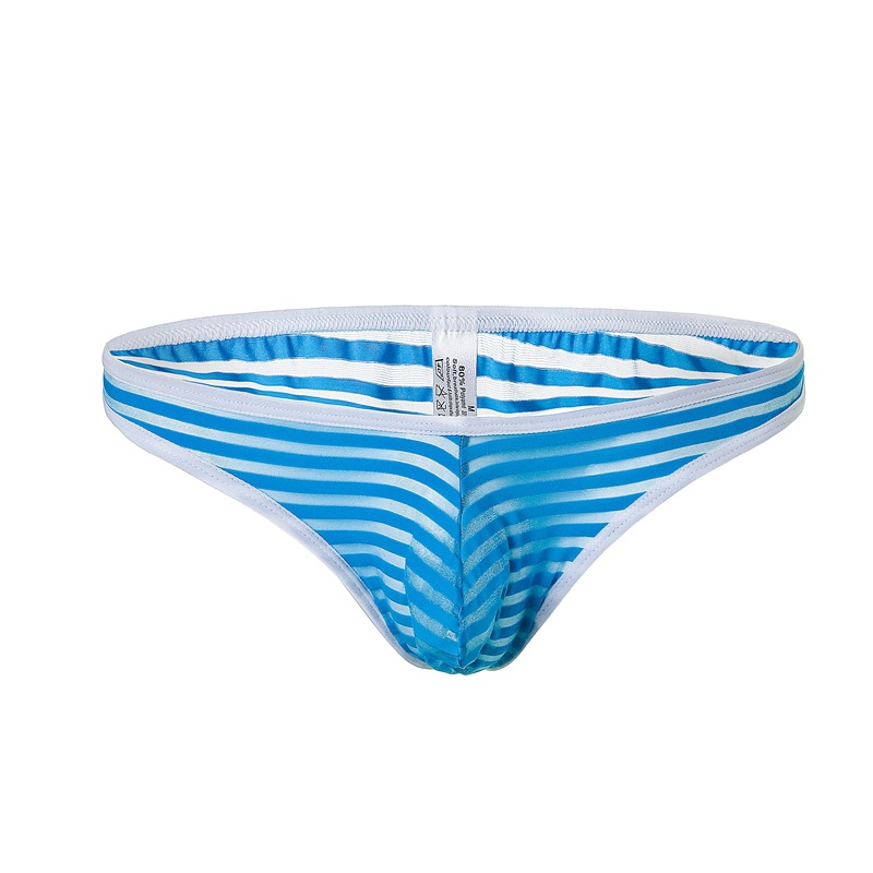 Picture of Underwear men's sexy striped lace mesh bikini low waist briefs ultra-thin summer breathable fashion C603