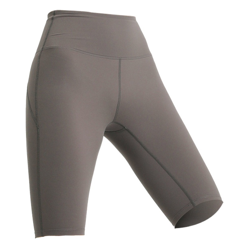2023 cross-border European and American high waist hip-lifting Pocket Yoga Pants Women's breathable stretch tight sports shorts
