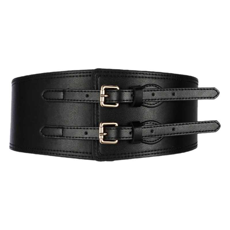 Tight Waist All-match Black Belt Batch Hair Accessories Waist Seal Women's Outer Waistband Wide Belt Matching Coat Suit Skirt