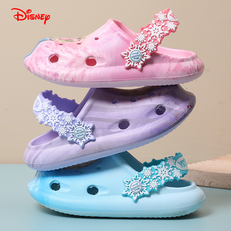 Picture of Disney Children's Hole Shoes Baby Slippers Princess Elsa Girls' Summer Sandals Toddler Non-slip Soft Bottom