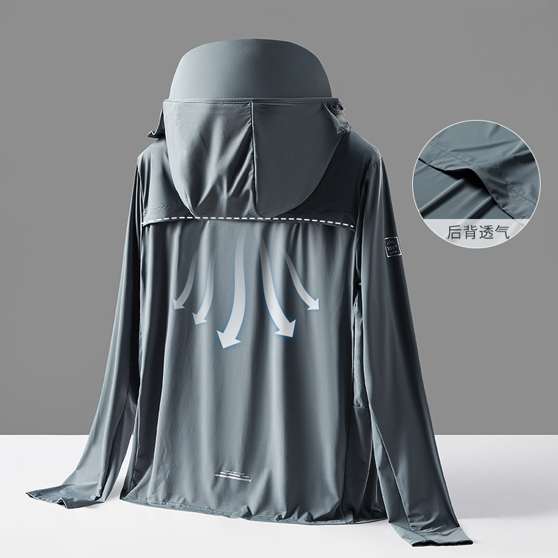 Original Yarn Sun Protection Clothing for Men and Women, Summer Uv Protection Ice Silk Sun Protection Clothing, Men's Sunshade Fishing Clothing, Breathable Sun Protection Clothing