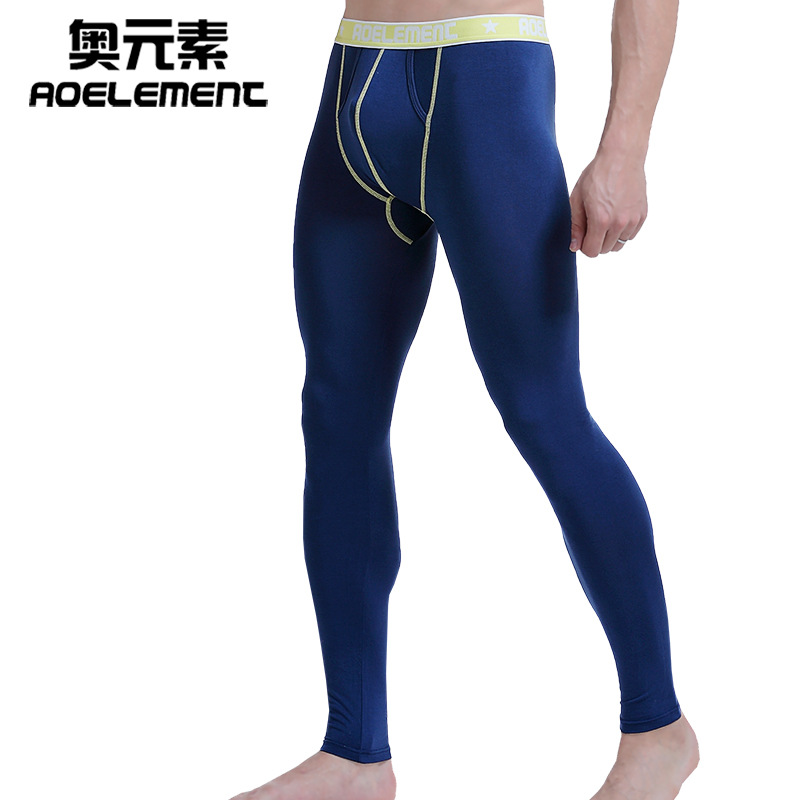 Picture of New Autumn Trousers Men's Autumn and Winter Thin Tight Leggings with Bullet Separate Pocket Men's Warm Pants Young Autumn Trousers