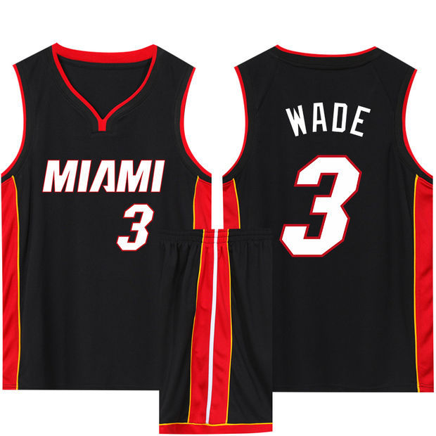 Picture of Heat Wade No.3 Jersey New Season Basketball Uniform Competition Training Team Uniform Set Printing Number