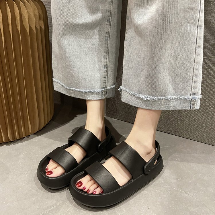 Summer Sandals for Women, One Shoe with Two Ways to Wear, Eva Thick-Soled Slippers for Outdoor Use, Slippers with a Soft Cushioning Feel for Women, Couple's Home Sandals