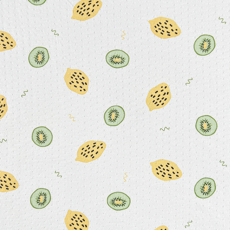 Picture of Cool Bamboo Fiber Fabric Jacquard Idea Fabric Cartoon Printed Baby Sweatshirt Short Sleeve Anti-mosquito Pants T-shirt Fabric