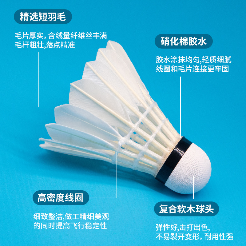 Picture of Professional training stable game feel badminton full circle durable flying ball badminton