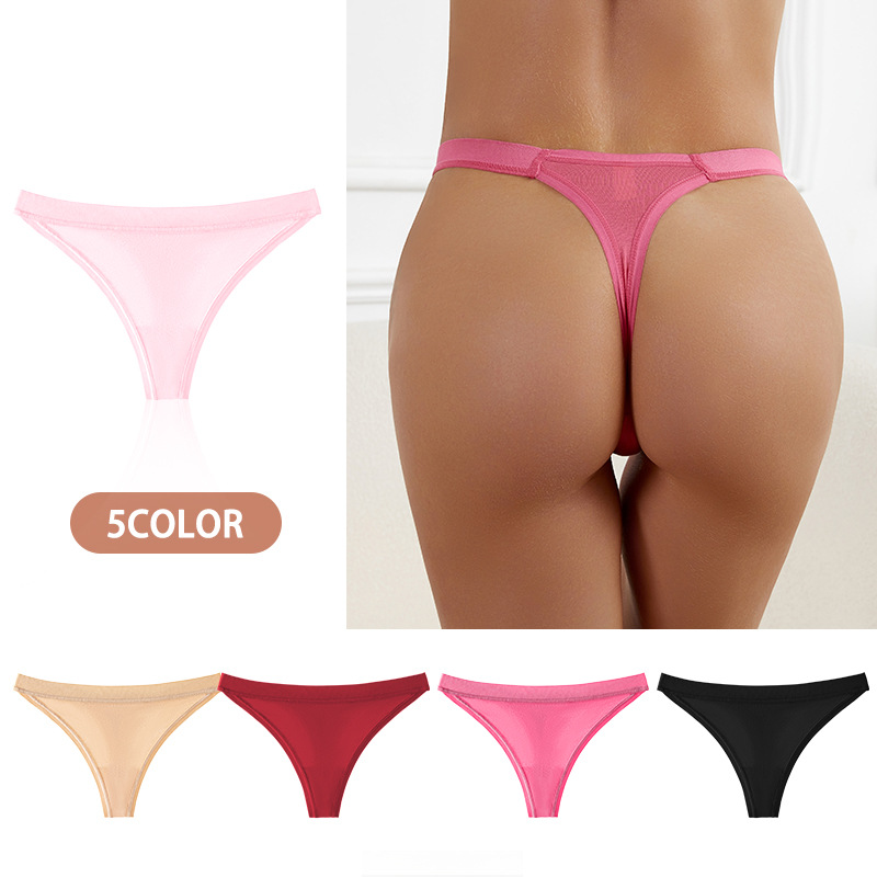 Foreign Trade Cross-border Sports European and American Large Size Cotton Women's T-shaped Underwear Women's Low Waist T-shaped Briefs Women's Hip