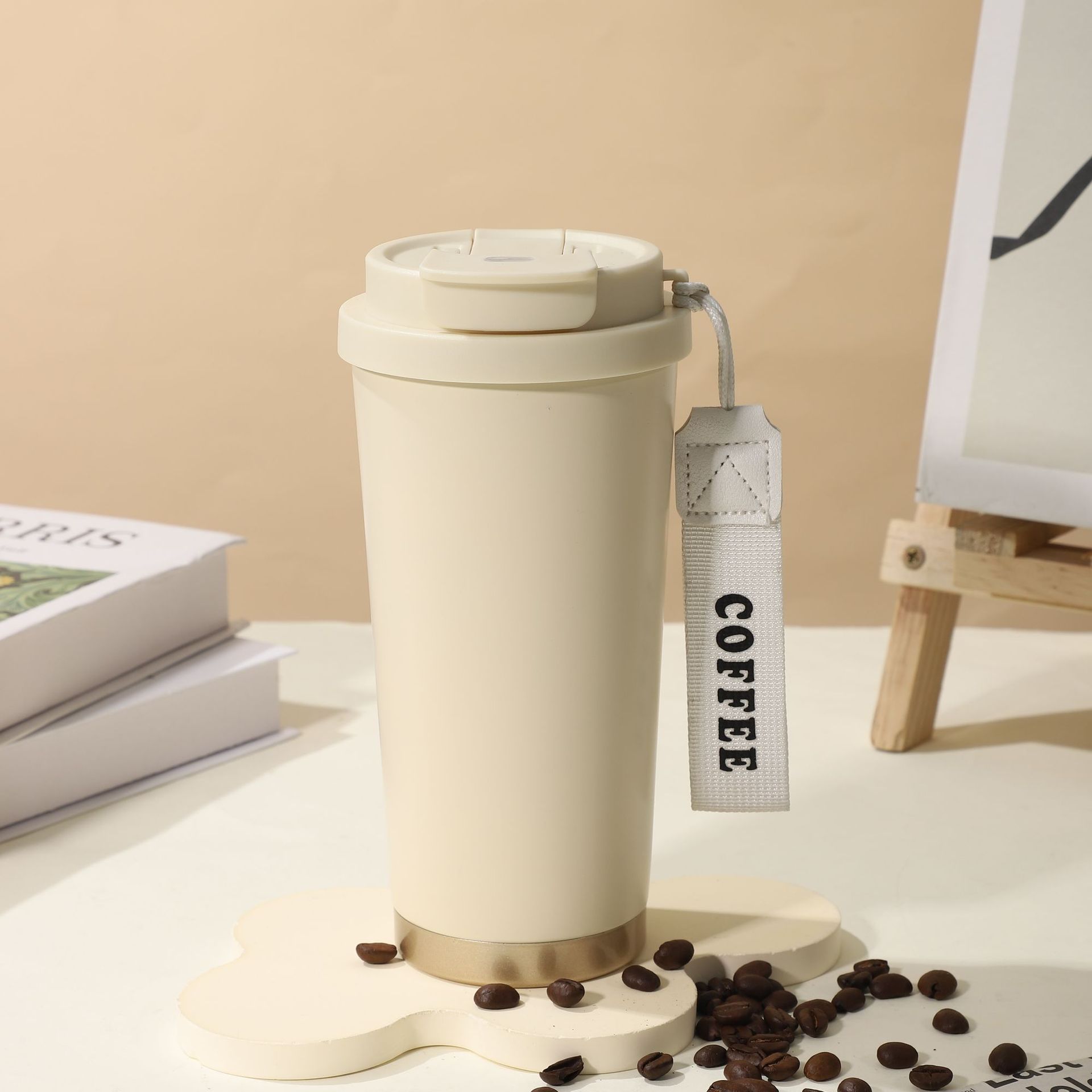 Picture of Wholesale Insulated Cups, Trendy High-Appearance Cold Coffee Cups for Men and Women, Outdoor Car-Mounted Stainless Steel Dual-Drink Gift Cups