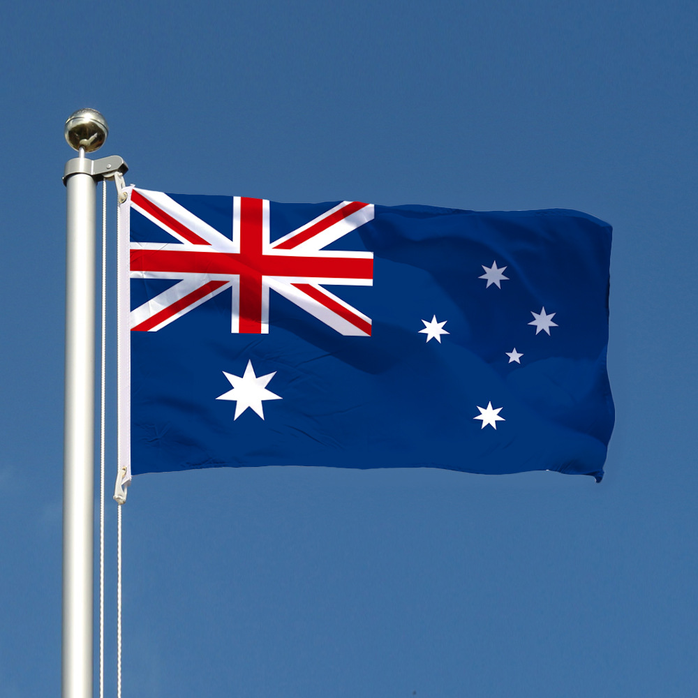 F906 in stock wholesale 90 * 150cm 3 * 5ft Australian flag No. 4 polyester flag