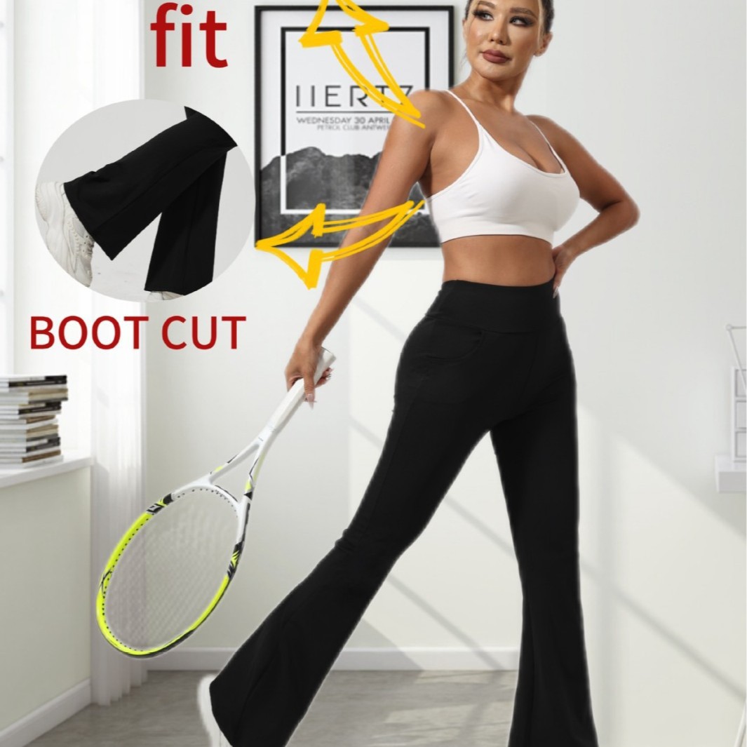2024 Amazon Cross-Border New High-Waisted Butt-Lifting Yoga Pants, Wide-Leg Pants, Yoga Pants,
