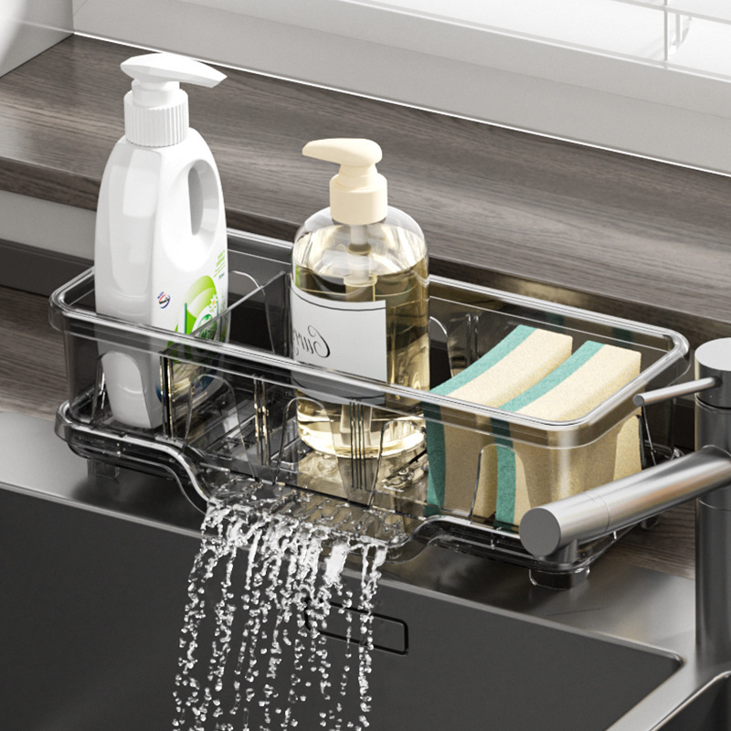 Picture of New Cross-Border Sponge Drain Rack Kitchen Dishwashing Basket Storage Rack Sink Dishwashing Liquid Rag Countertop Storage Rack
