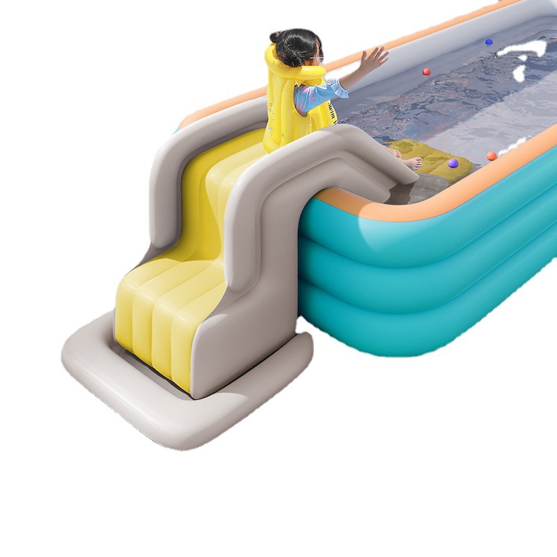 Picture of Inflatable Slide Can Be Used with Swimming Pool Anti-Rollover Children's Inflatable Toy Indoor and Outdoor Amusement Park