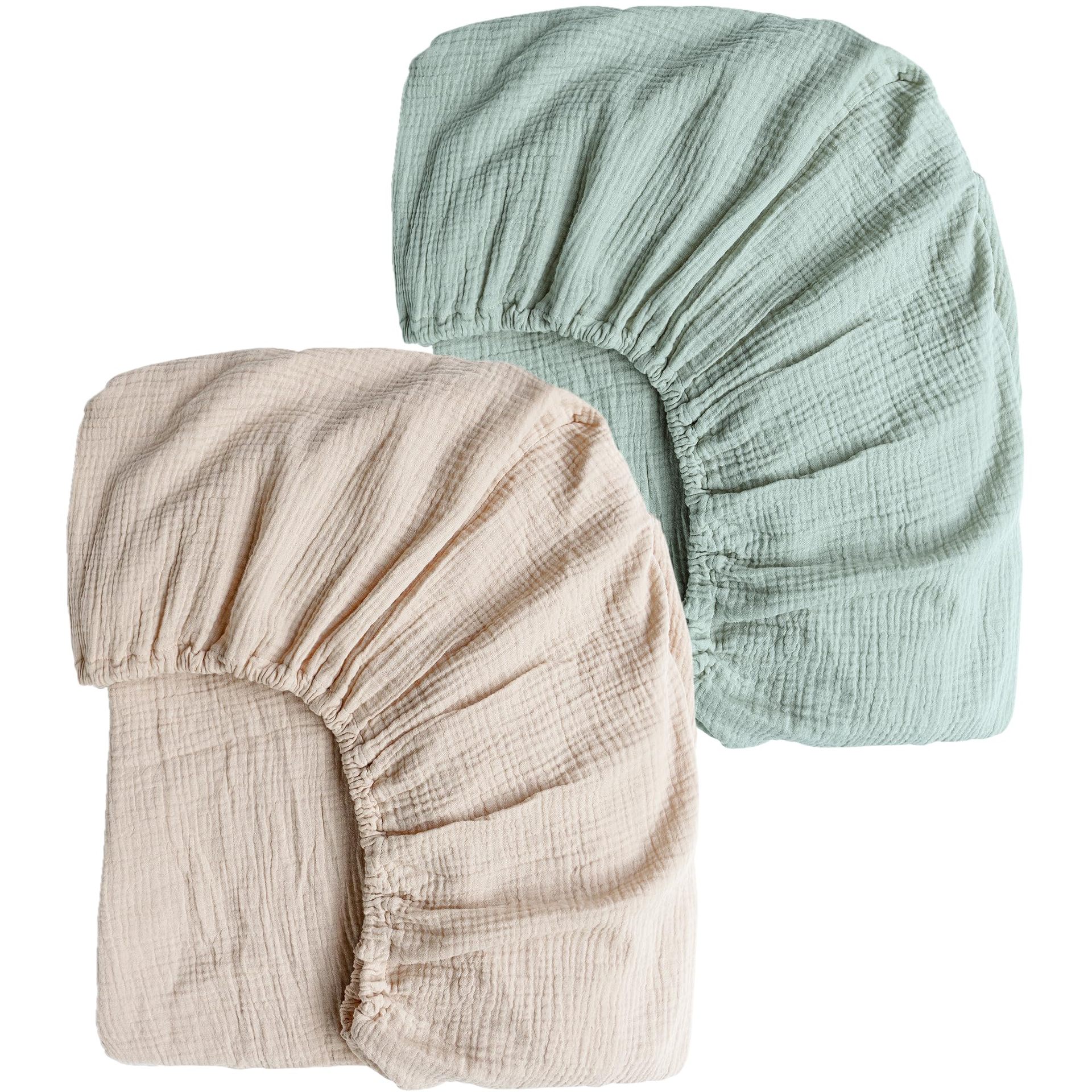 Cross-border Hot-selling Baby Cradle Bed Hat 2-piece Set Muslin Breathable Cotton Yarn Cradle Mattress Removable Change Outer