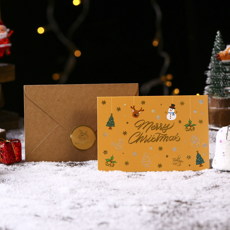 Picture of Spot Direct Sales New Christmas Greeting Card Thanksgiving Gift Card Christmas Card Blessing Message Card Wholesale Can Be Customized
