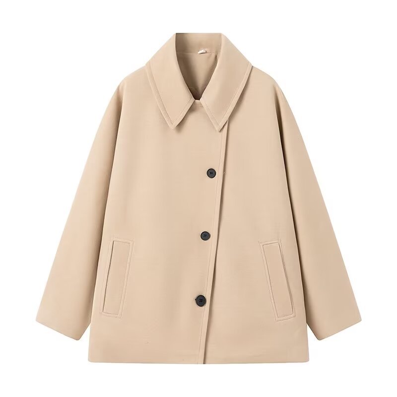Picture of Foreign Trade 2024 European and American Winter New Style Comfortable Elegant Lapel Long-Sleeved Single-Breasted Loose Fur Outwear for Women