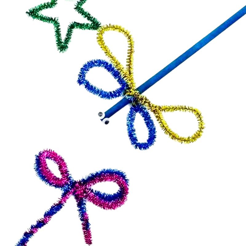 Picture of Encrypted glitter hair root strips, colorful glitter twisting sticks, bouquet handmade DIY material kit, children's handmade craft