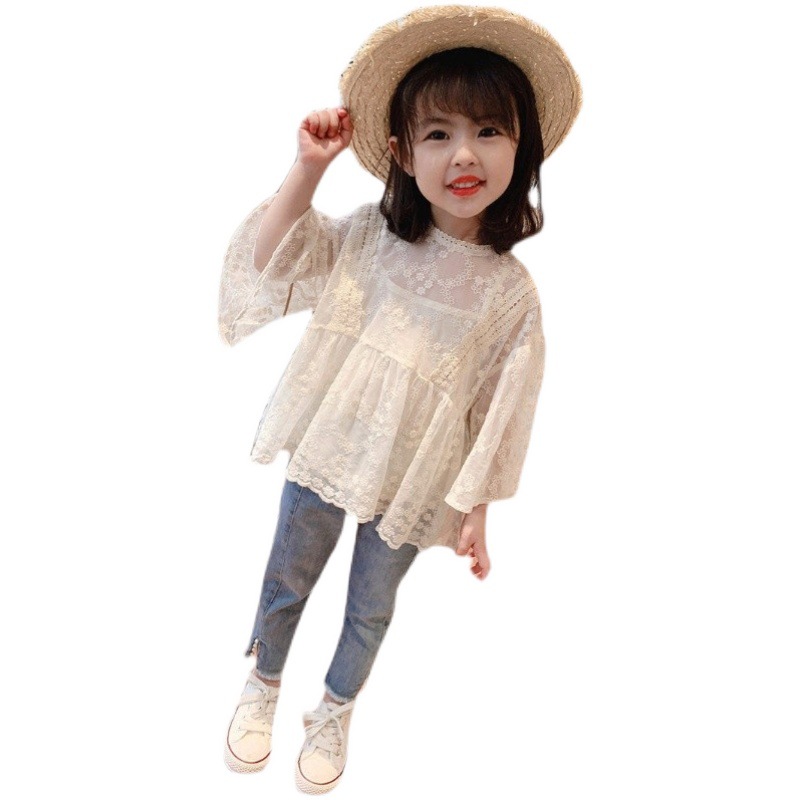 Picture of Girls' Small-Foot Jeans 2025 Spring & Fall New Korean Style Kidsren's Style Casual Pants Little Girls Versatile Long Pants
