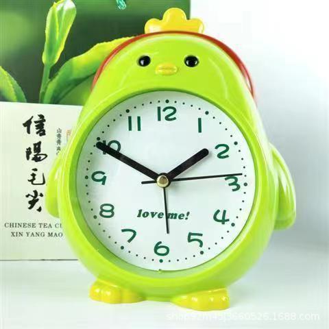 Picture of Alarm Clock Cartoon Chicken Owl Gift Hanging Clock Clear Clock Big Word Cute Bedside Children Students