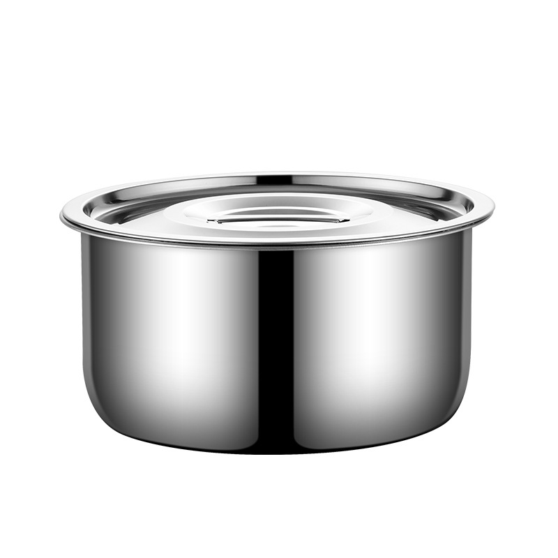 Picture of Stainless steel cooking pot with lid seasonings bowl salad bowl flavor cup steaming soup pot cross-border Southeast Asia three-piece set five-piece set