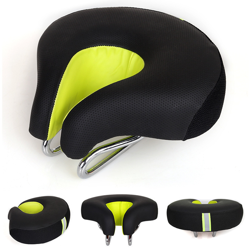 New Bicycle Nose-free Saddle Mountain Bike Thickened Super Soft Cushion Nose-free Bicycle Magic Cushion Note Color