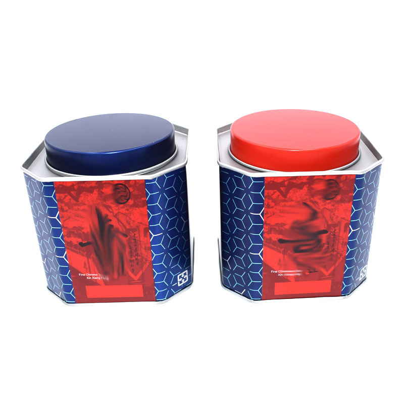 Octagonal Oolong Tea Tea Iron Box Rock Tea White Tea Black Tea Flakes Iron Box Iron Can Color Printing Iron Box