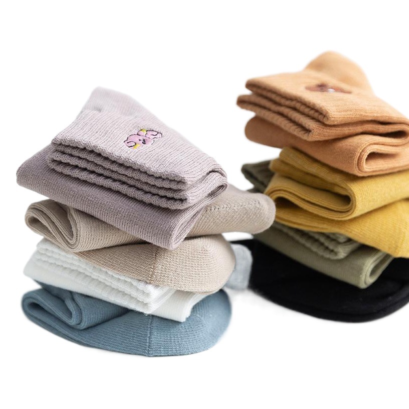 Socks women's short socks shallow mouth spring and summer thin spring and autumn boat socks cartoon embroidery animal short tube cotton socks ins tide