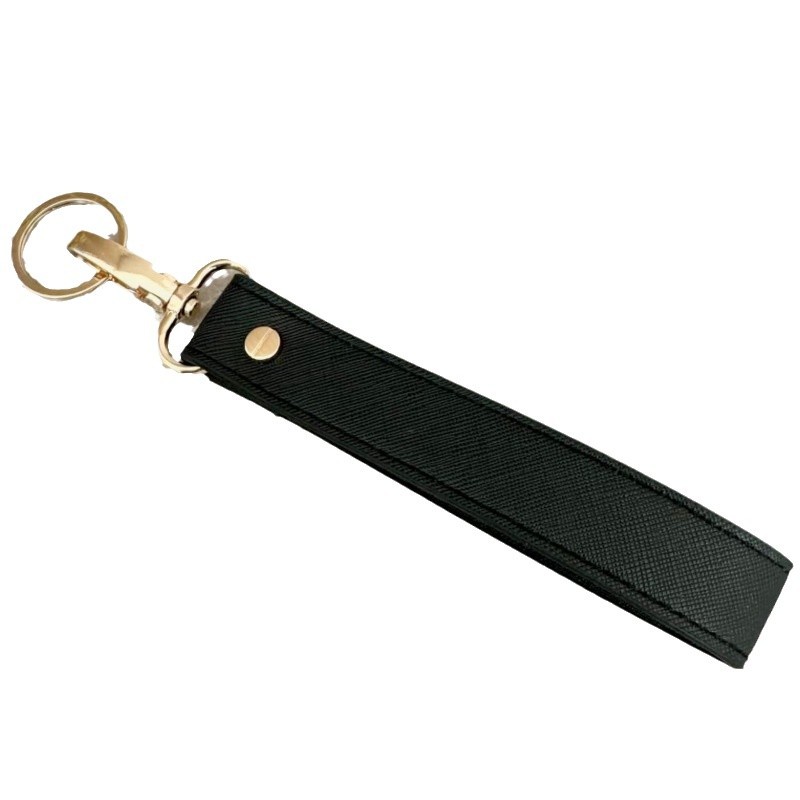 Picture of Creative simple pu leather car key chain diy personalized key chain gift anti-lost key rope accessories pendant