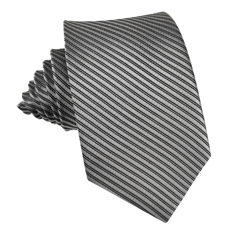 Picture of 25 New 8cm Polyester Jacquard Stripesd Tie 7cm Men's and Women's Business Formal Wear Casual High-End Red Black Blue