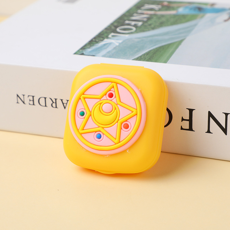 Picture of Creative cute girl Heart star moon box glasses case cartoon contact lens myopia couple box beauty contact double box