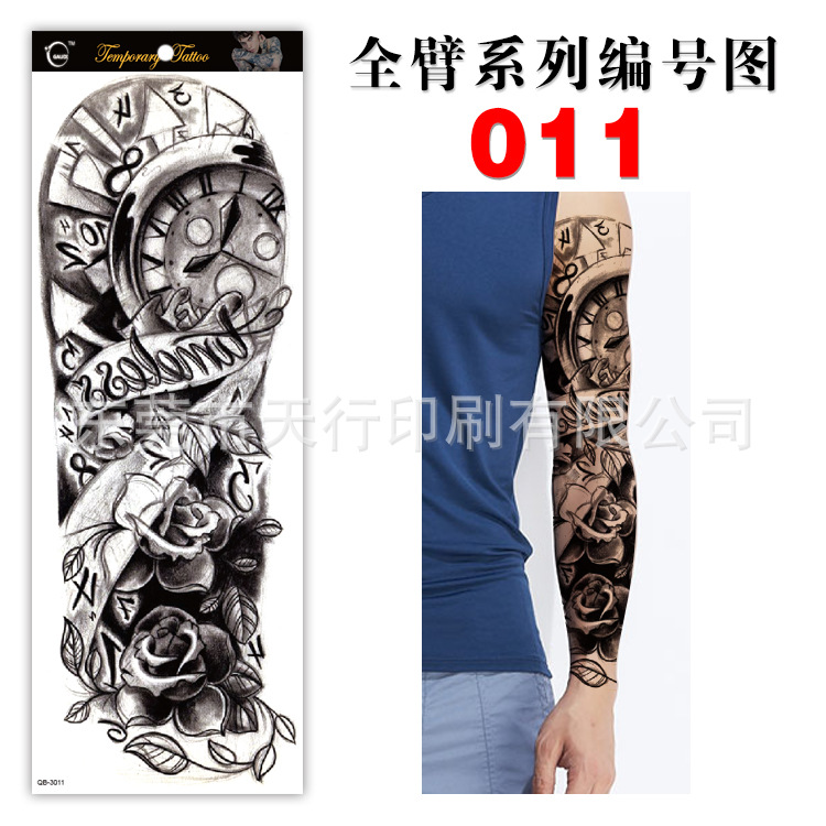 Picture of Manufacturer in Stock Wholesale Full Arm Tattoo Stickers Arm Waterproof Tattoo Stickers Popular Tattoo Decals Arm Horror Tattoo Stickers